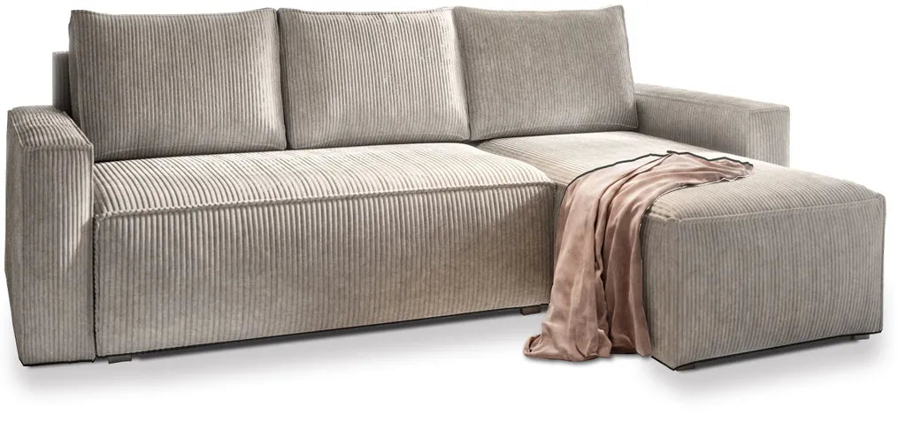 Ecksofa POTARO mit Schlaffunktion L-Form, Sofa mit Bettkasten, Wohnzimmersofa, Couch, Soffa, Bettsofa