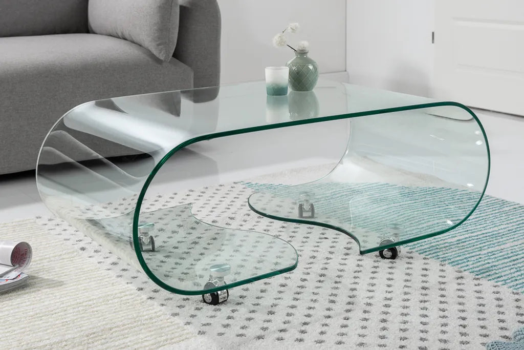 Glas Couchtisch 90cm transparent